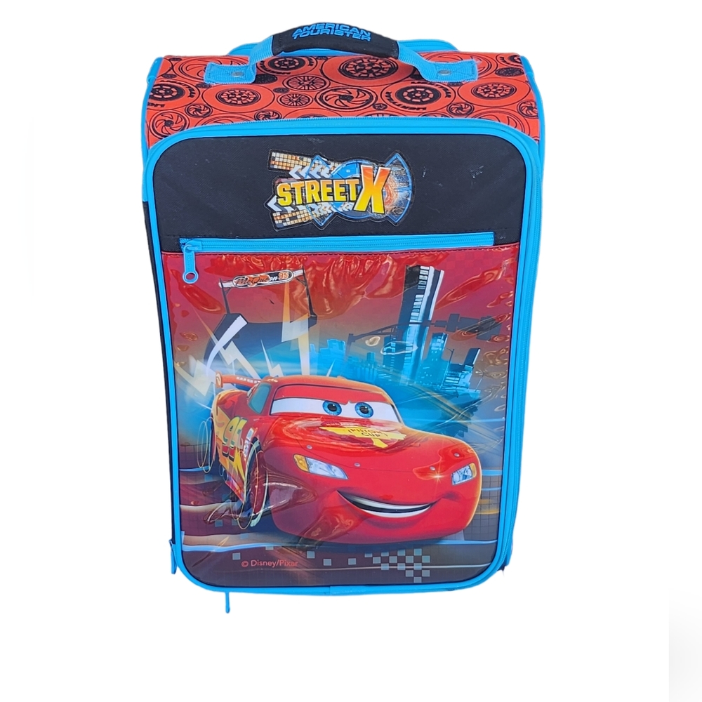 American Tourister Disney's Pixar Cars Lightning McQueen Kids Travel Luggage.